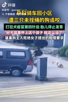 严惩不贷！江苏常州，一孕妇骑车回家时，突然遭到3只狗追咬，过程中导致车辆侧翻，人