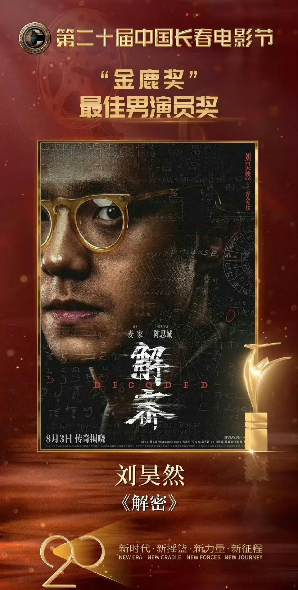 刘昊然，要票房有票房，要番位有番位，要奖项有奖项，真是名副其实的951了 ​​​