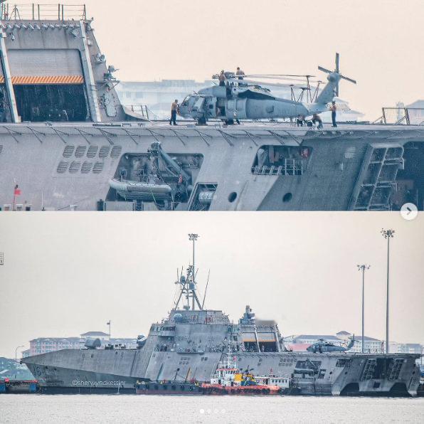 霍尔木兹海峡那边正担心伊朗会布雷，美军两艘能扫雷的军舰却出现在马来西亚。

这两