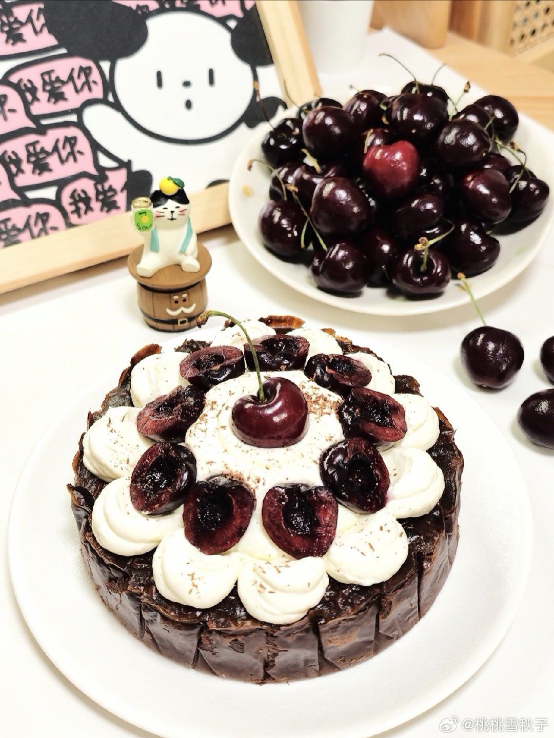 车厘子丝绒巴斯克这一口下去不敢想多好吃！大大的满足感 自己做就是用料足啊 