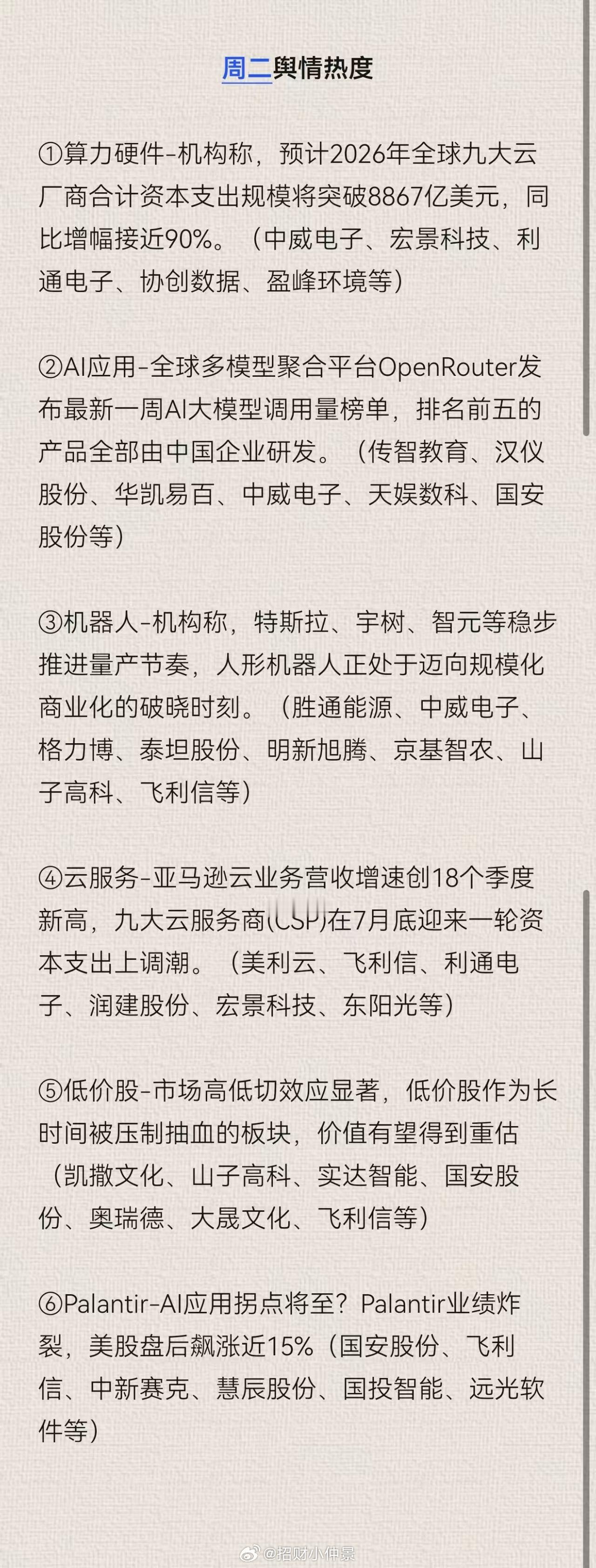 早上好，小伙伴们~~~盘前思路：1.美股继续大涨，道琼斯、标普新高，纳斯达克新高
