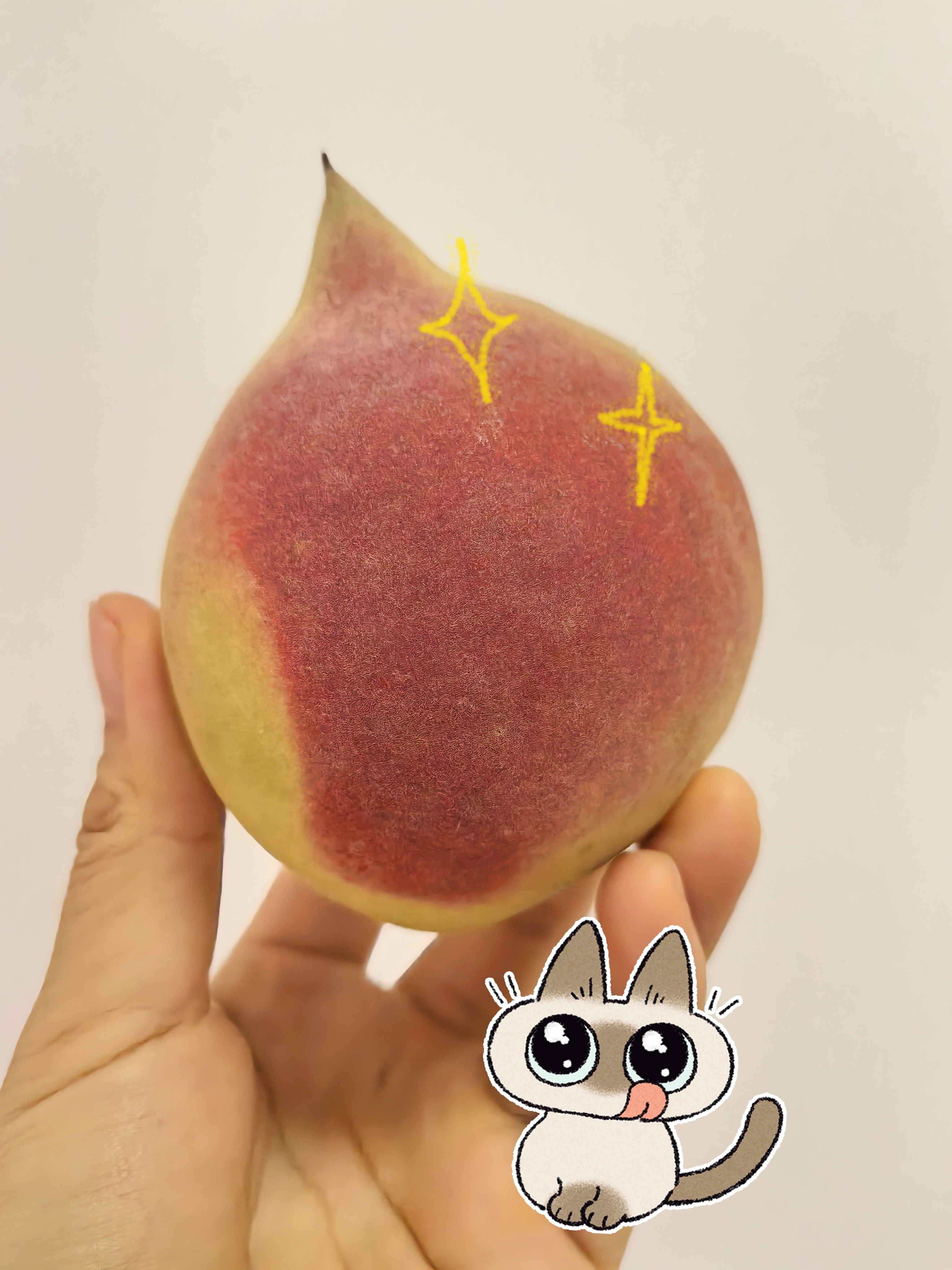 这个鹰嘴桃感觉能一头扎死我的样子[doge]是我今年尝过目前最好吃的脆桃了！！有