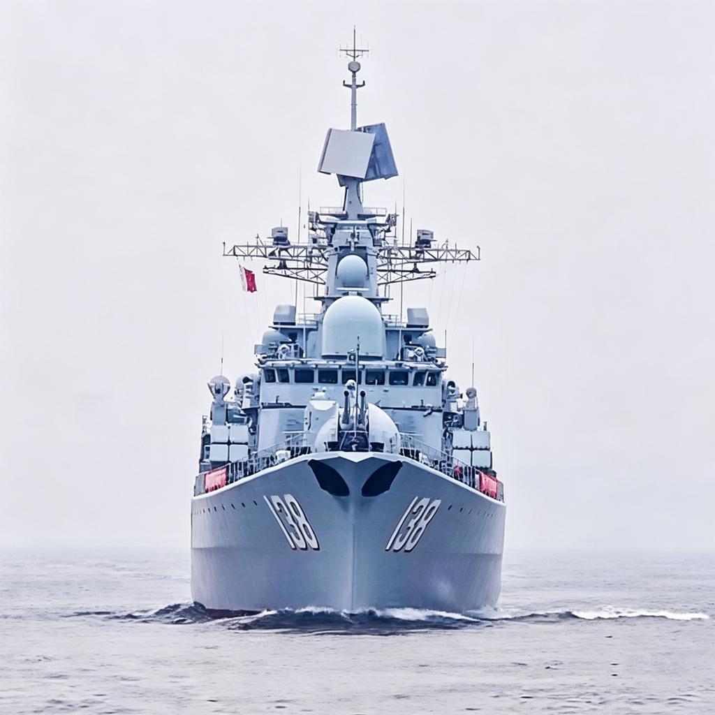 泰州舰正面照423海军节