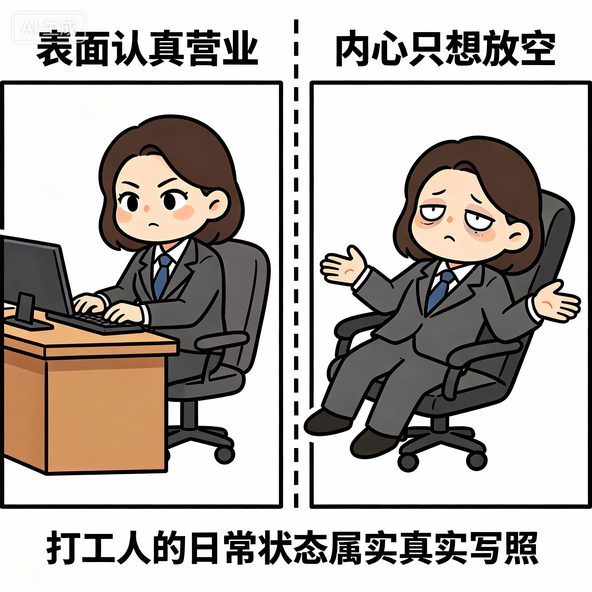 每天上班的精神状态 灵魂迟迟不上岗，身体被迫准时打卡，每天都在摸鱼和干活间极限切