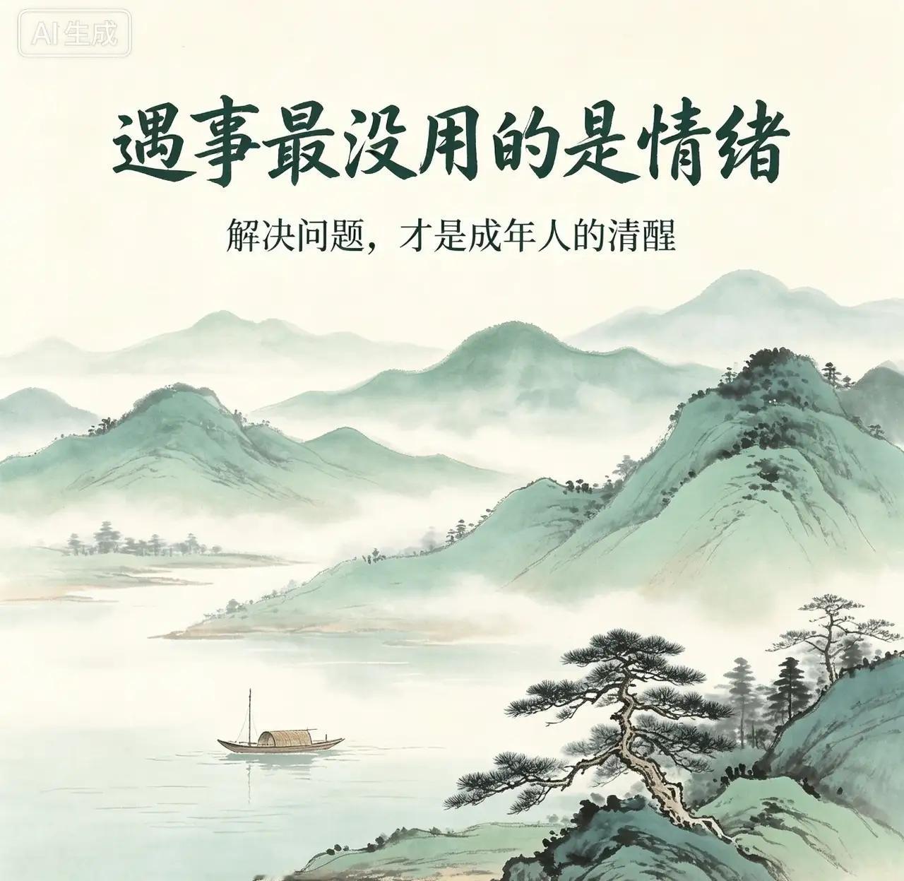 成年人最顶级的清醒，不是没脾气，而是把脾气当“废气”排掉。

人活到一定年纪终会