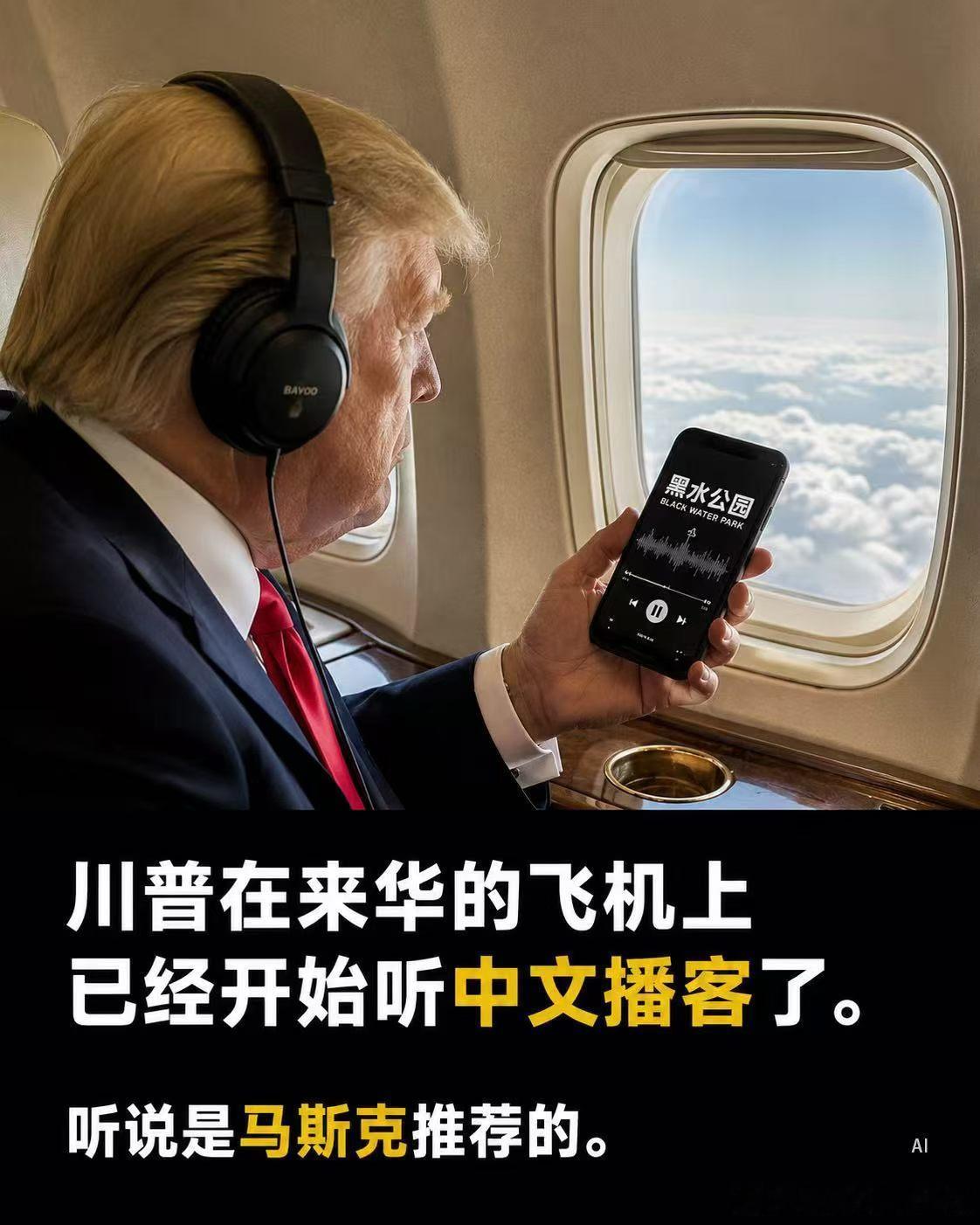 他在来华飞机上已经开始听中文播客了？！中文科幻奇幻播客《黑水公园》各播客平台均可