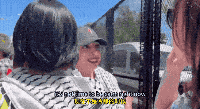 土耳其妇女在美国大骂犹太女人：你们撒谎比呼吸还频繁，我就支持哈马斯，我就是哈马斯