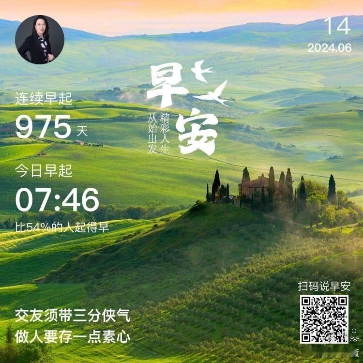 #早安#交友须带三分侠气做人要存一点素心  ​​​