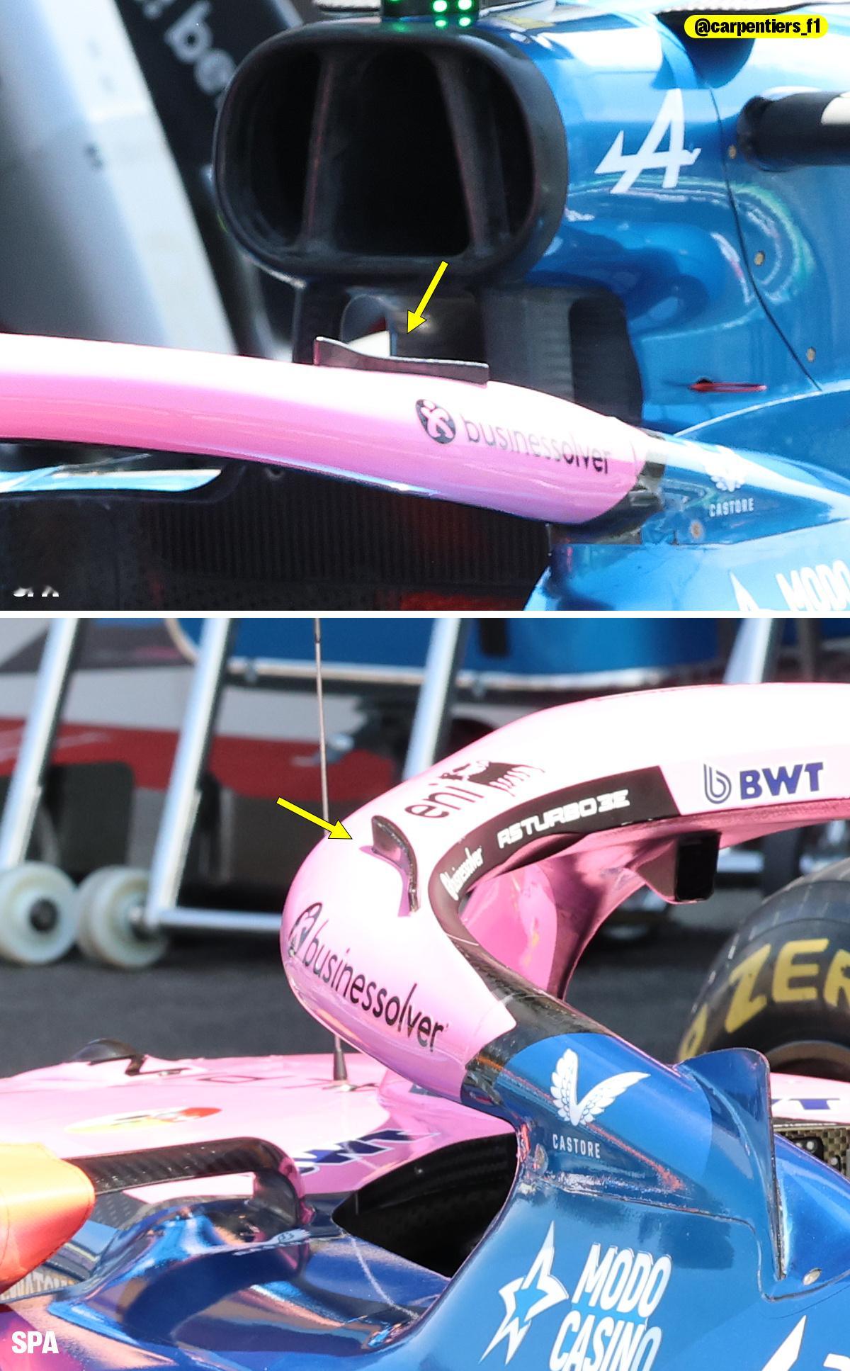 F12026F1比利时大奖赛 Alpine halo 上的翼片 
