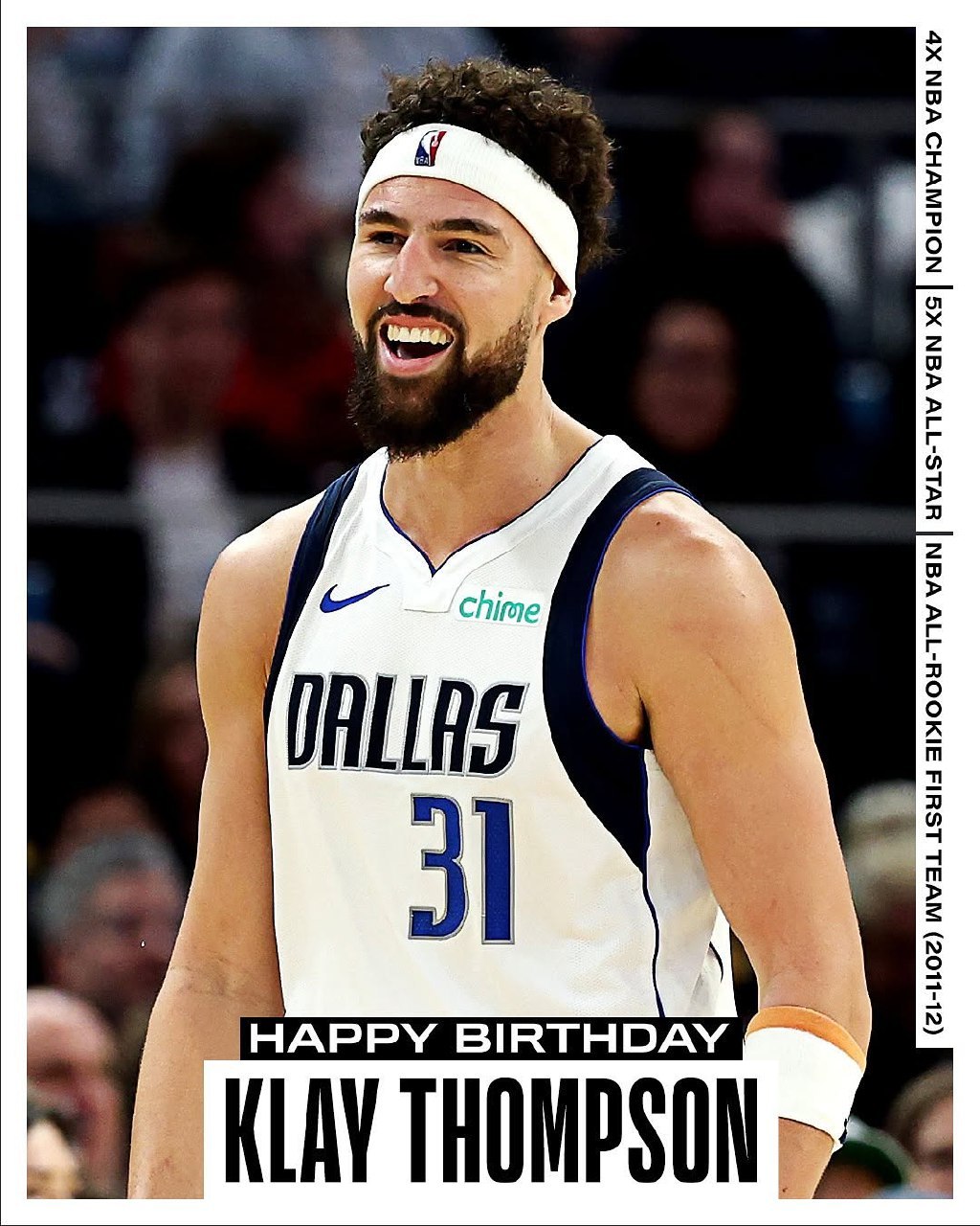 NBA官方祝克莱35岁生日快乐！明天的比赛加油！ 