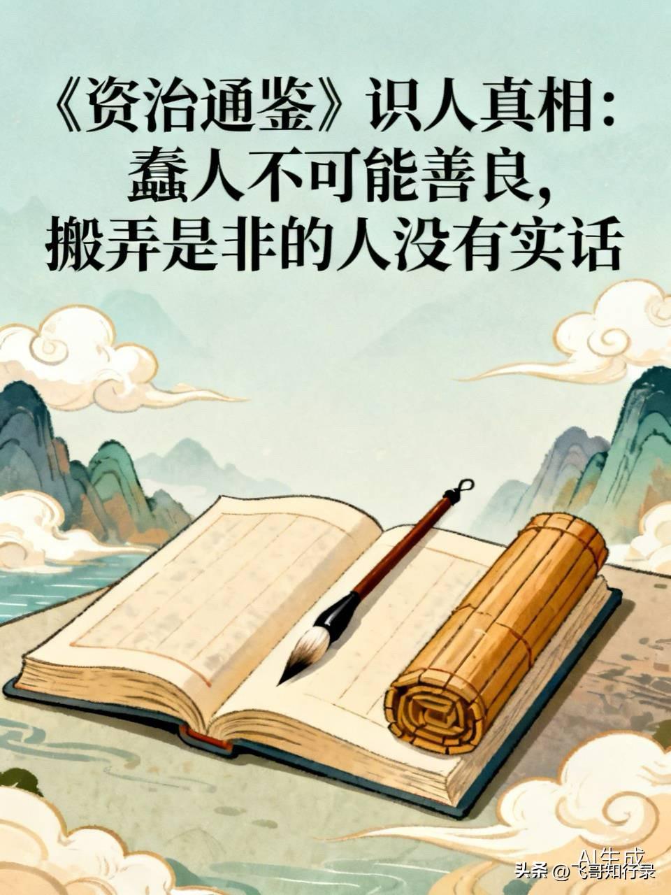 《资治通鉴》识人真相：蠢人不可能善良，搬弄是非的人没有实话

先讲个真事。我前公
