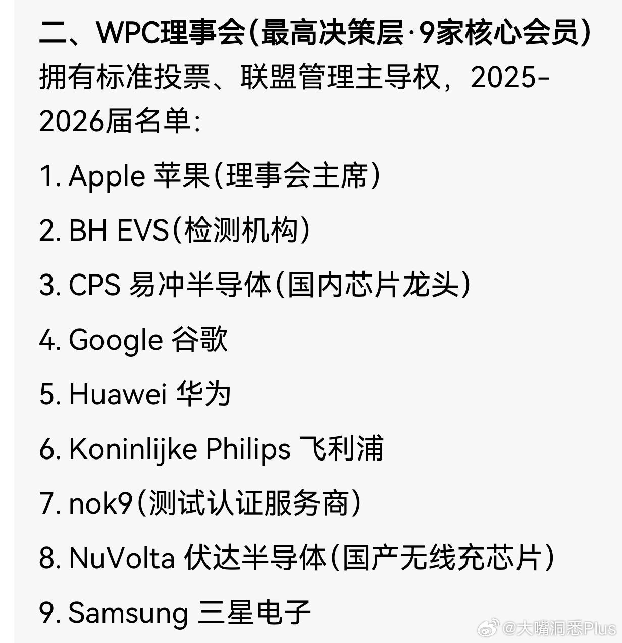 WPC官网显示，WPC无线充电联盟现任理事会成员，中国企业有三家，分别是华为、易