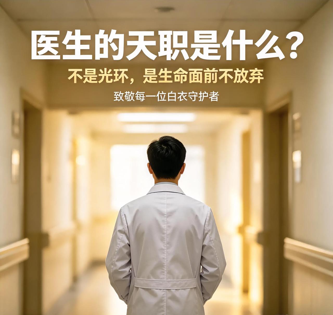 医生的天职是什么？看完这一段话，读懂所有白衣天使的初心
 
很多人一辈子都在问一