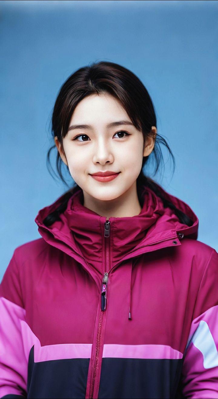 AI扩图 AI冲锋衣甜微笑