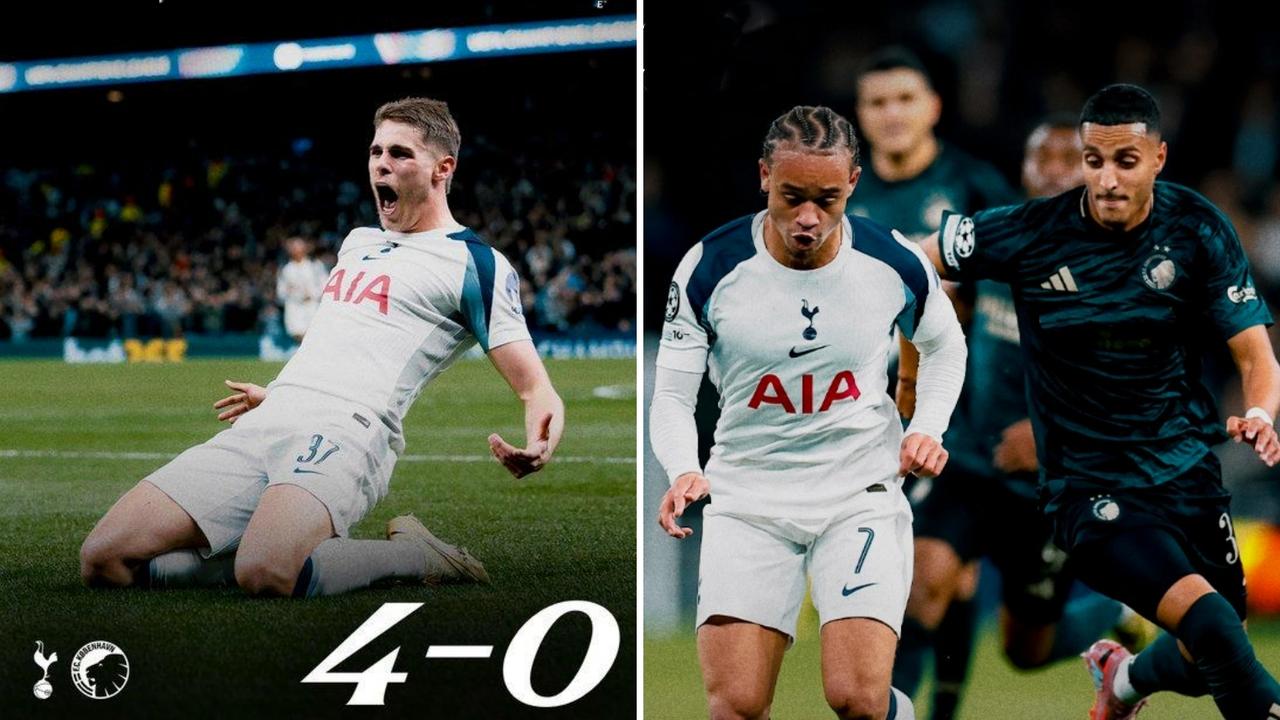 欧冠：十人热刺主场4-0大胜哥本哈根，止住两连败。
约翰逊、奥多贝尔和帕利尼亚相