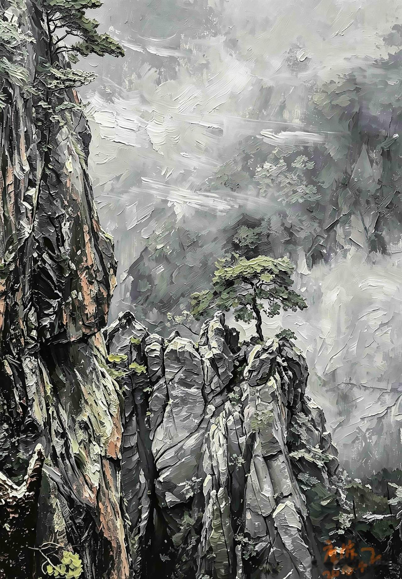 十年前黄山西海大峡谷写生（油画）

原创作品.禁止盗图