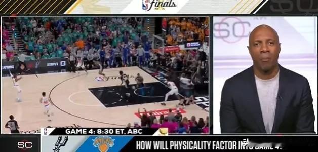 前NBA球员杰伊威廉姆斯谈及文班亚马在第三场比赛中推搡布伦森却未被判罚恶意犯规一
