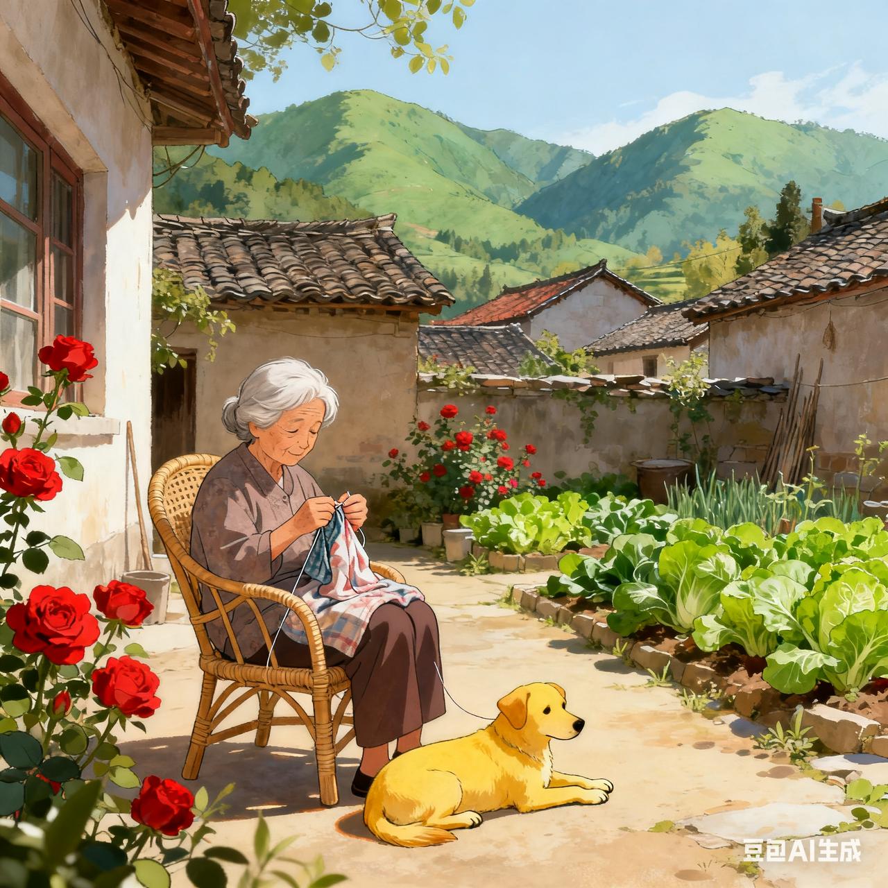 我母亲有退休金，目前有3000多块钱，她自己说够用。

她一个人生活，在农村里头