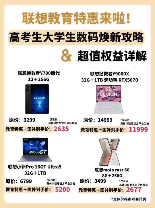 高考生大学生不容错过的联想限时加磅福利