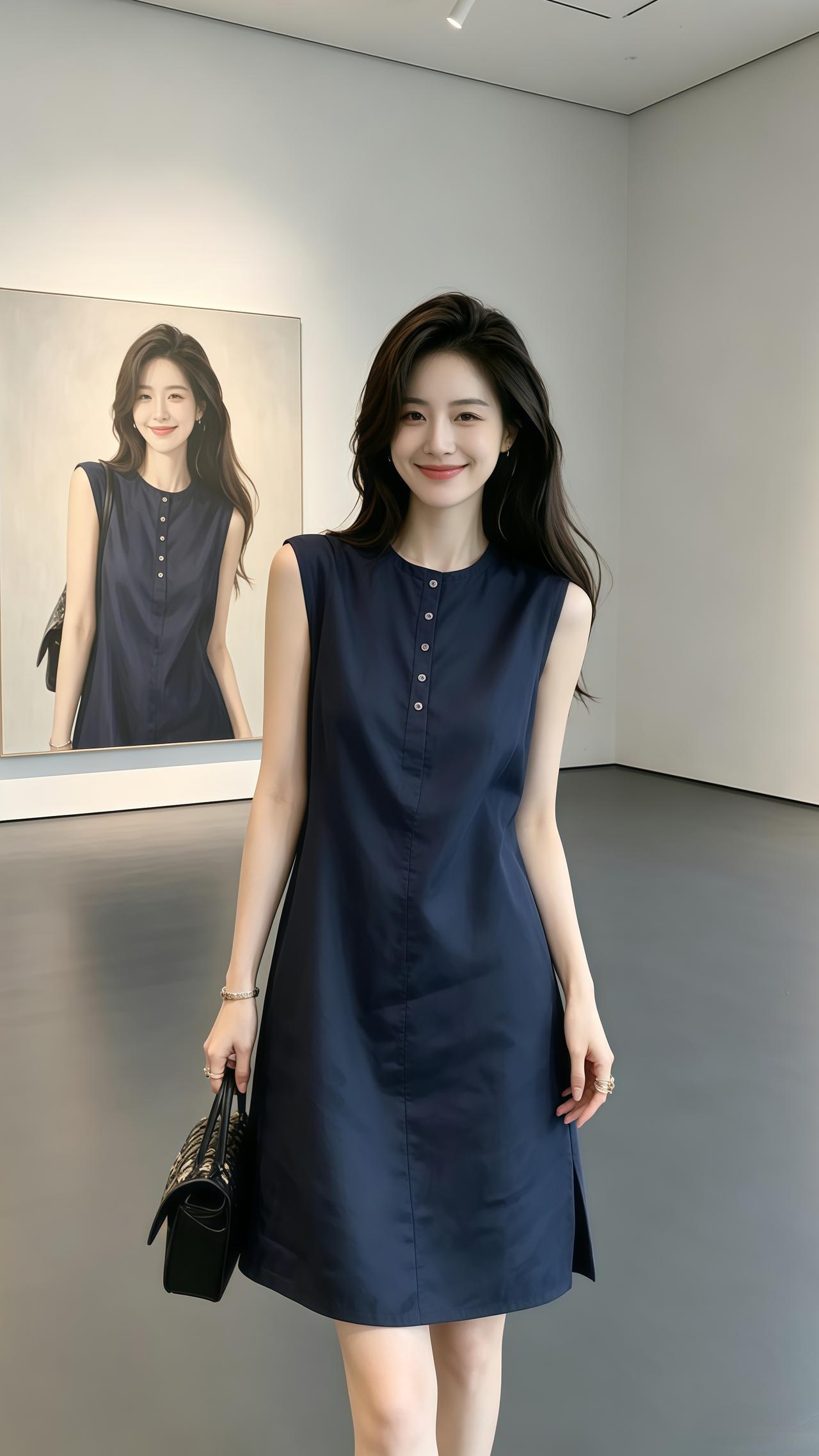 无袖连衣裙 分享夏季韩系穿搭 女生不费力的夏季穿搭 穿搭没有公式 夏季穿搭
