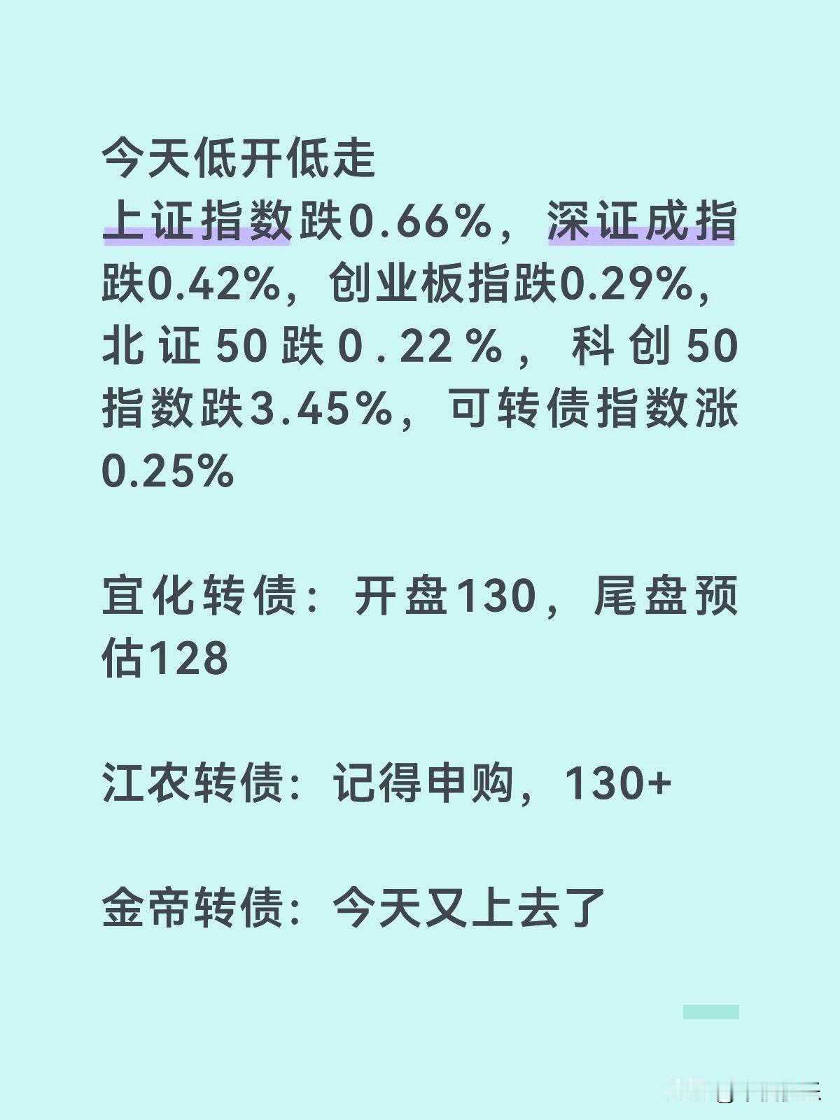 20260714
今天上午行情低开低走，2906家下跌
上证指数跌0.66%，深