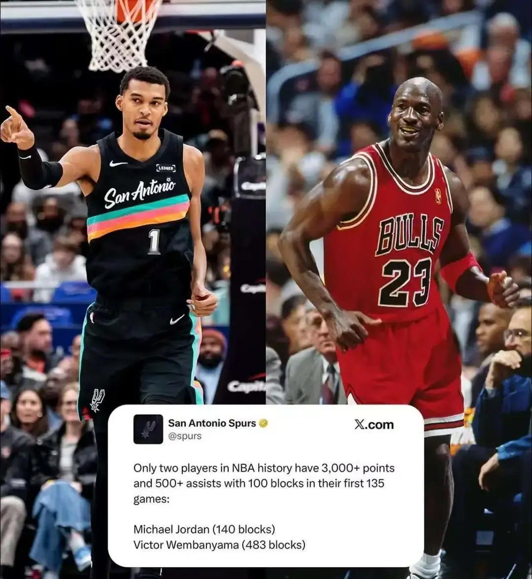 他封掉的球，比乔丹整个公牛生涯还多145%。
这不是夸张，是事实。135场比赛，