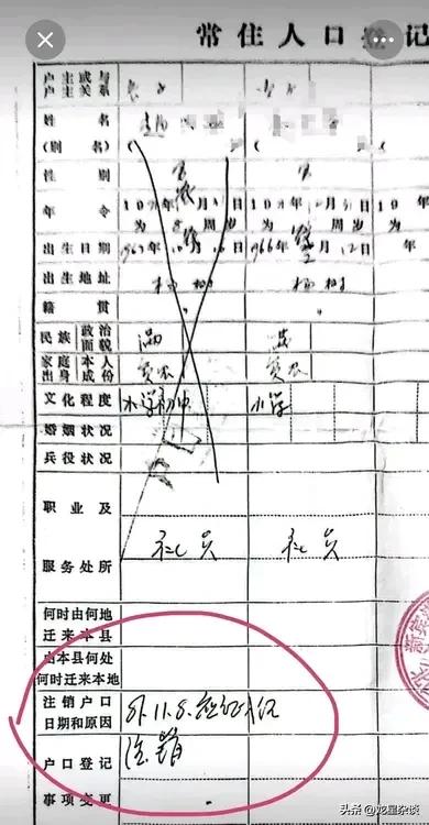 因放弃父母遗产要开个证明，年前回农村老家派出所查户口。看着我的户口页面被打个大叉