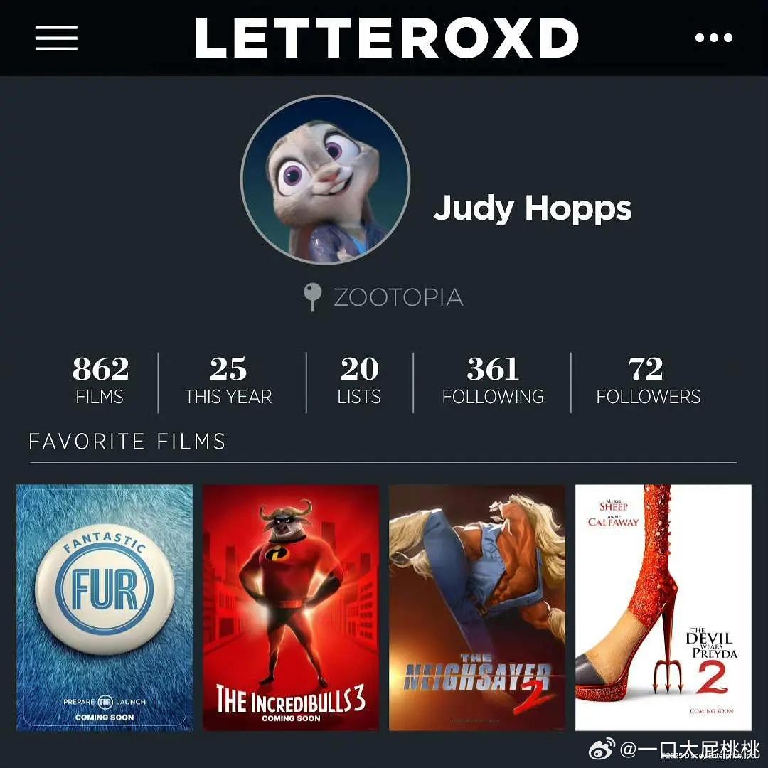 朱迪最爱的四部电影哈哈哈 