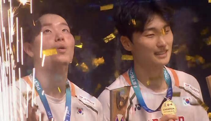 2026马来西亚公开赛 男双徐金组合夺冠之路

1/16赛：21-18、21-1