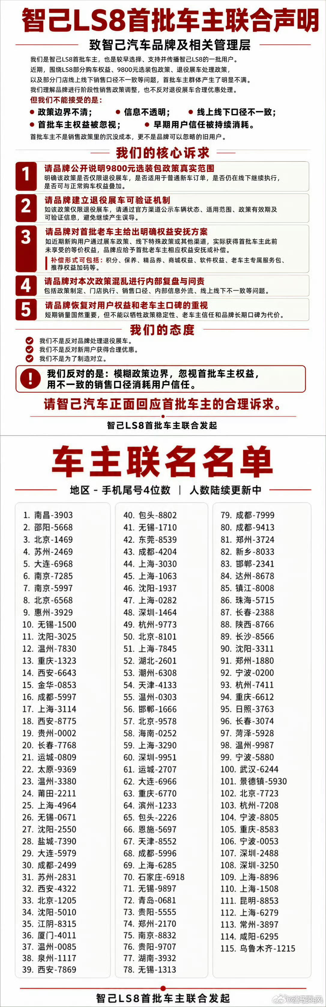 最近关注到智己LS8首批车主集体投诉首销权益倒挂，每次看法这样的信息我都觉得吊诡