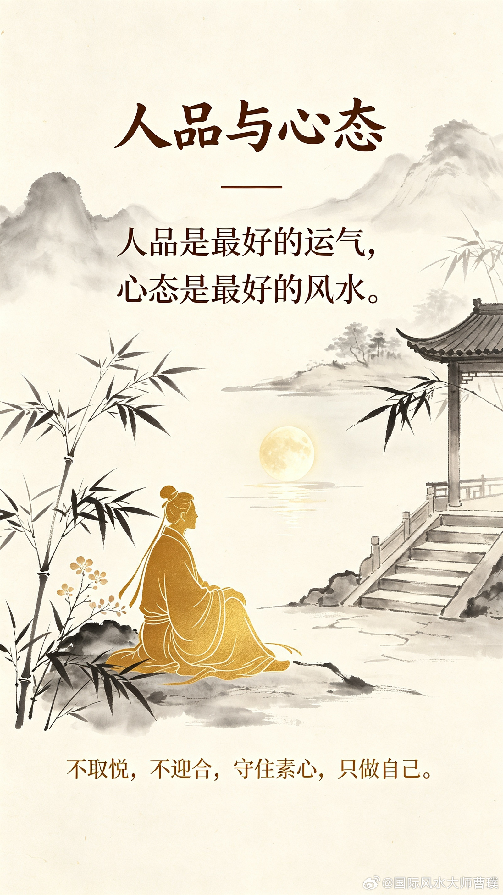 眼界决定格局，心态即是风水眼界，注定心的格局；格局，框定人生的命运。眼界有多宽，