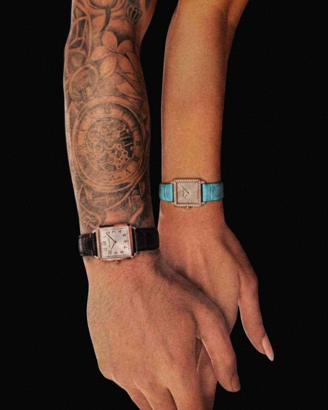 Leo Messi和Antonella为Tiffany & Co.拍摄广告 