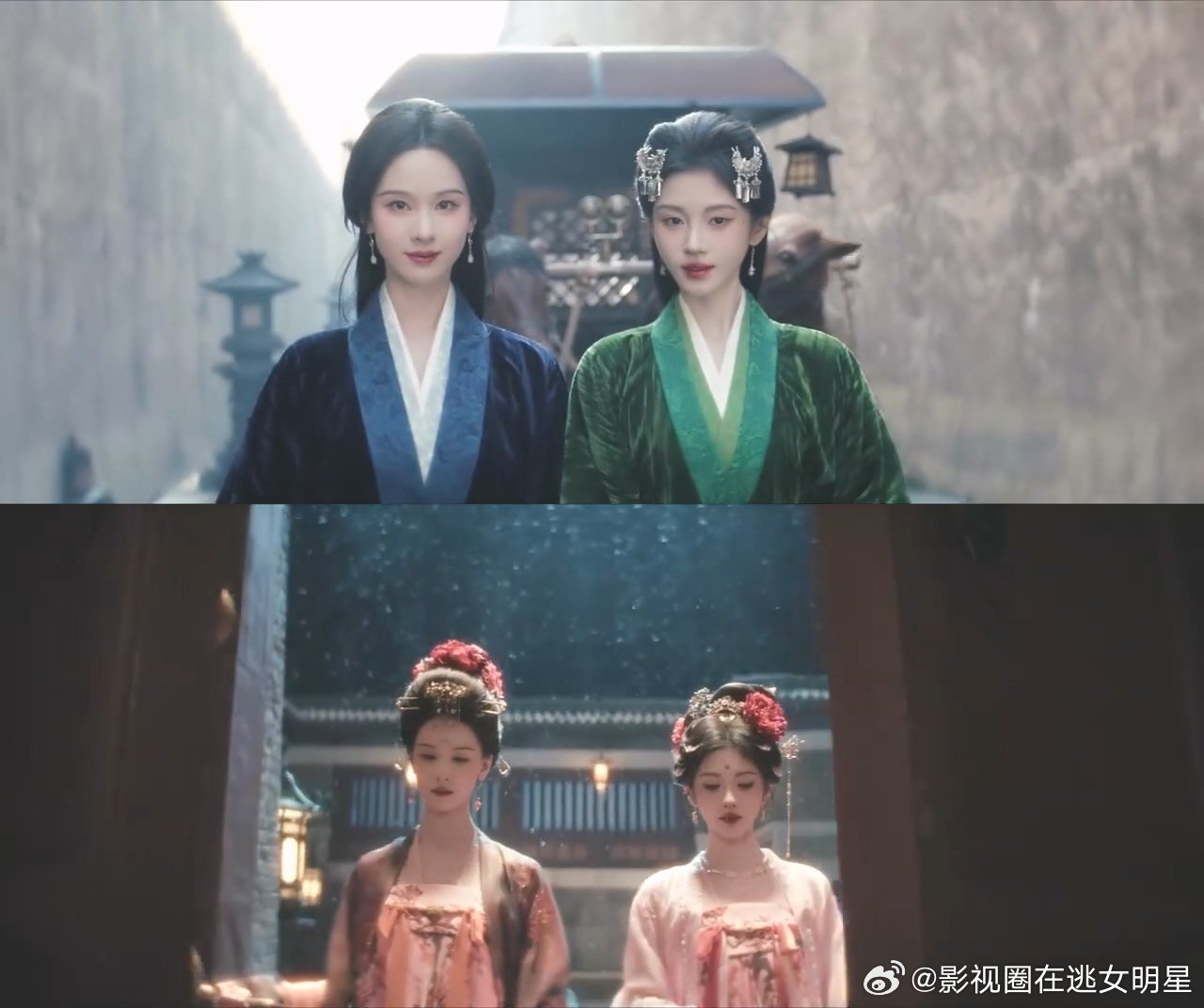 鞠婧祎陈都灵提灯转场鞠婧祎陈都灵宫装《月鳞绮纪》这个真·神转场！鞠婧祎和陈都灵上