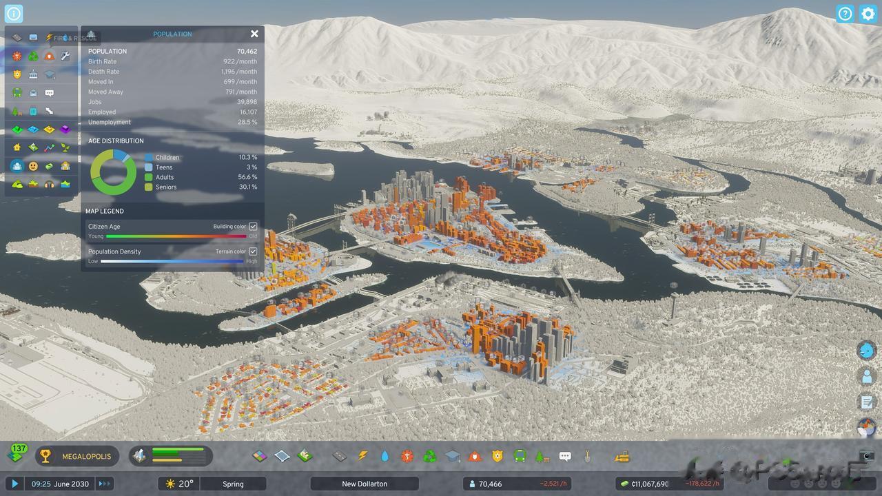 Colossal Order在今年3月公布了新的策略建造游戏《城市：天际线2》，