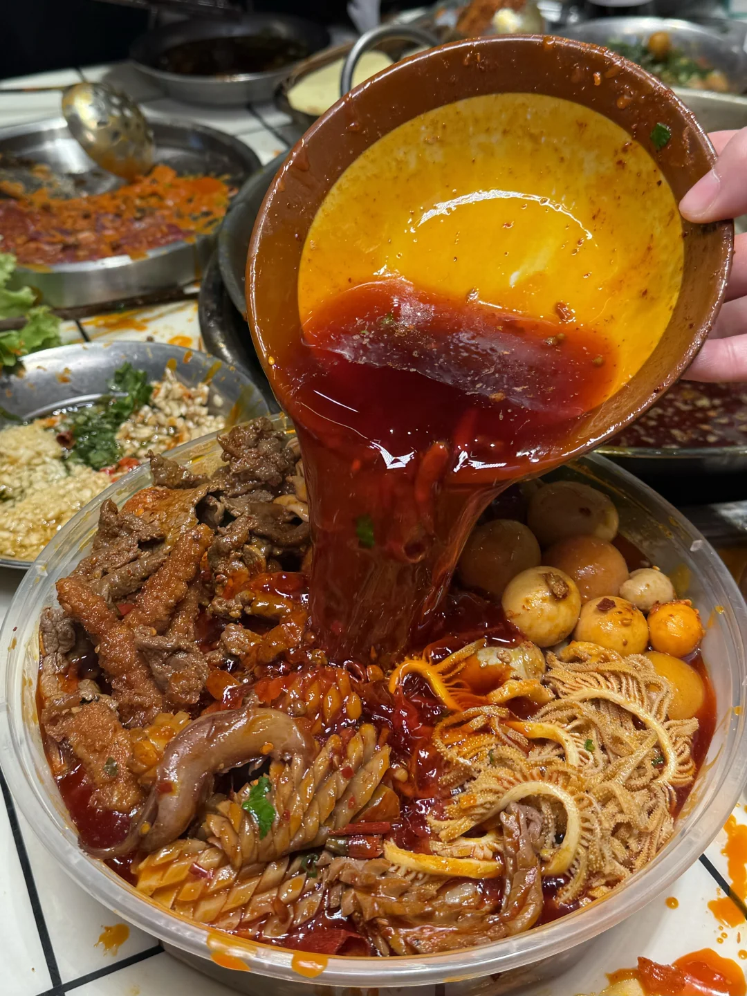 冤种闺蜜加班都要点名代吃的火锅🍲