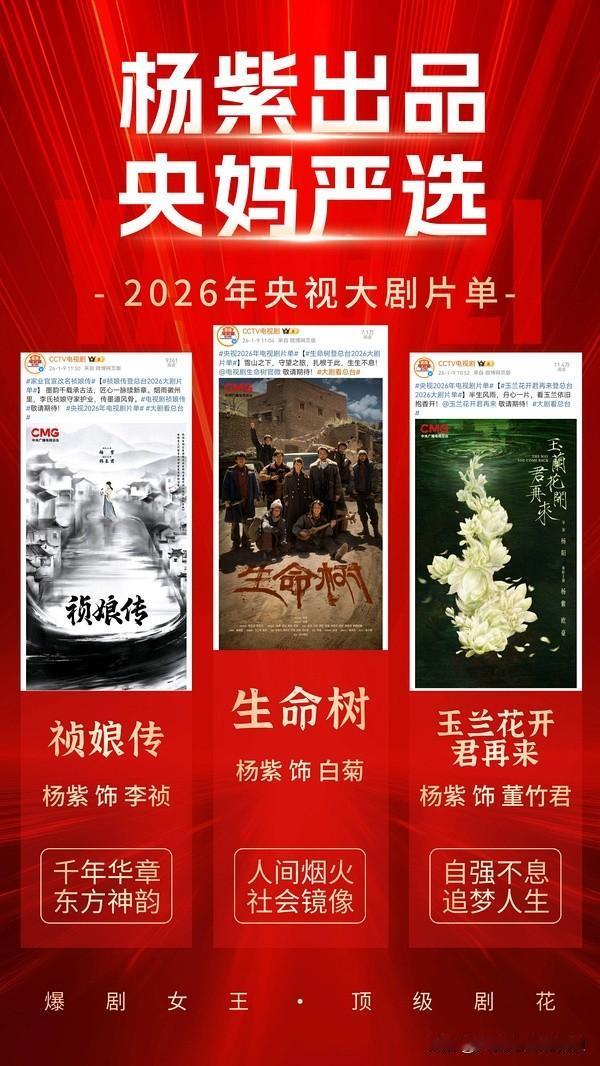 🈶国民度爆剧就是好啊！

张一山，杨紫，关晓彤都🈶在央视播过的大剧了。

只