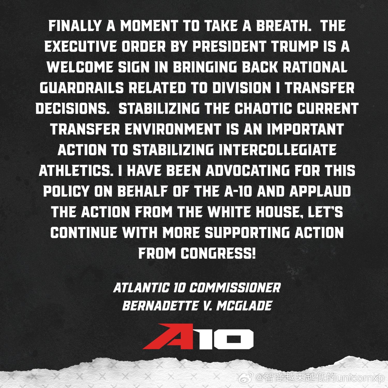 A10联盟表态支持特朗普签署的行政命令，如果真能执行绝对是件好事NCAA特朗普