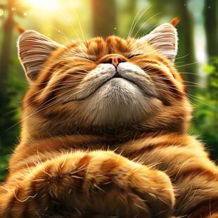 今天下班挺早的。路过小公园。看见一只小猫咪。很可爱，我就把它带回家。路边的喵咪