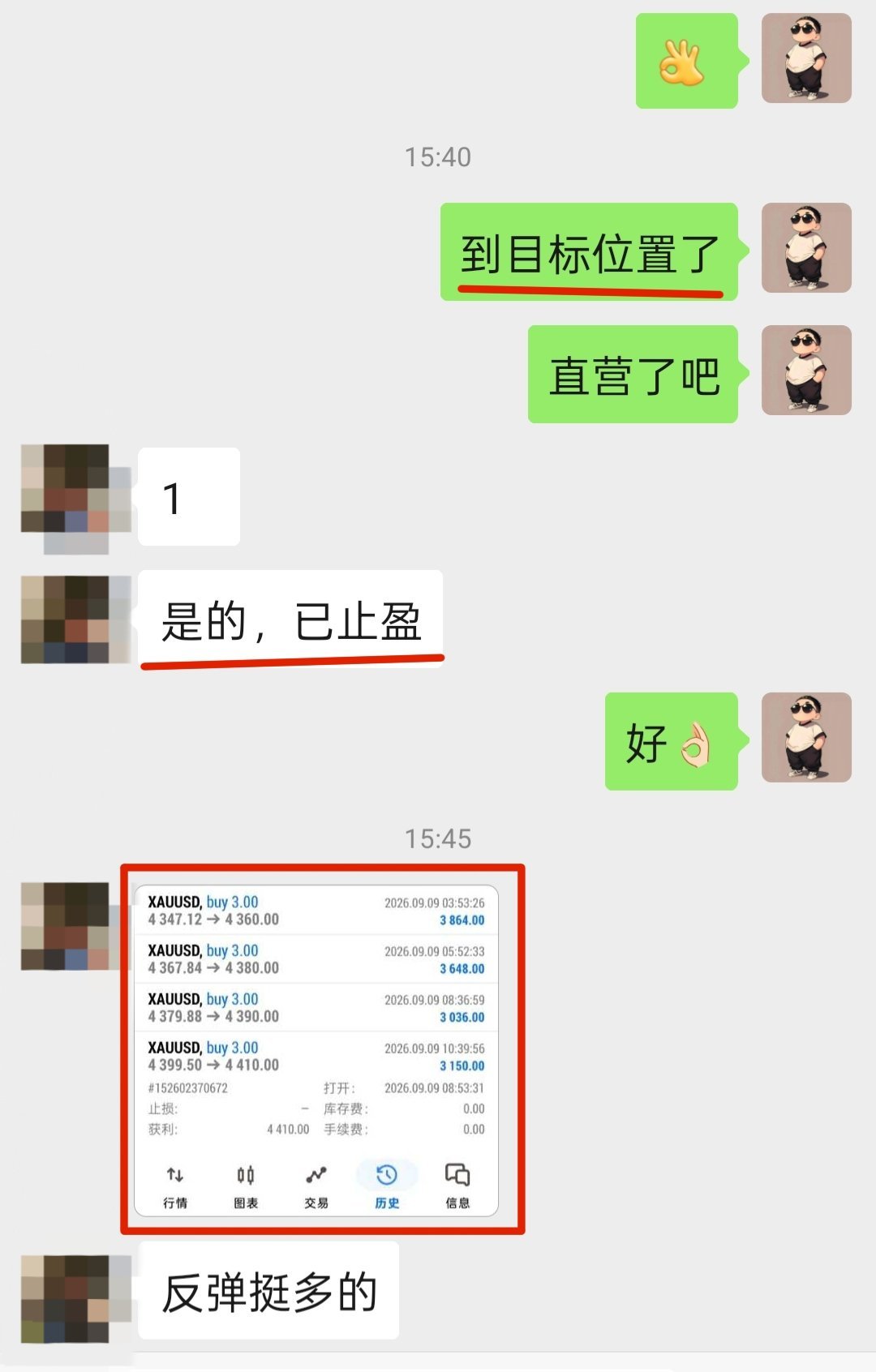 黄金[超话] 【金小仙-韩信】9/9号黄金第四单：收10.50點，3150油！黄