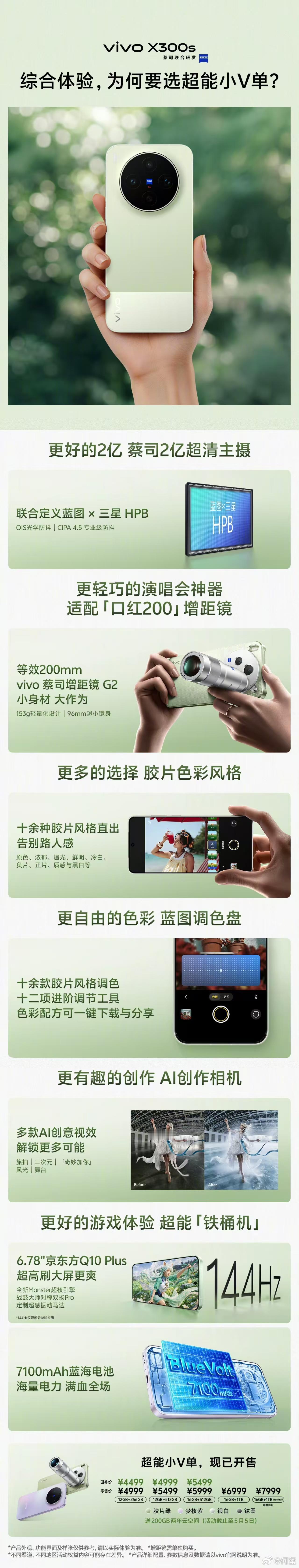 影像创作，为什么要选vivo X300 Ultra专业V单？全新蔡司三大定焦大师