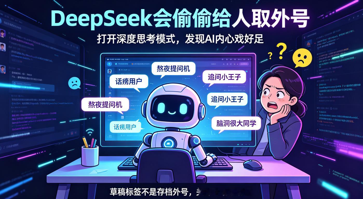 DeepSeek会偷偷给人取外号 好多人打开深度思考模式，才发现 AI 背地里内