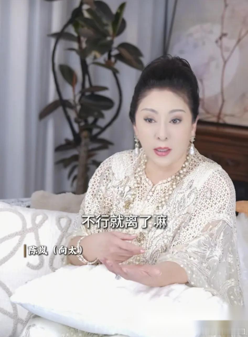 向太 为什么劝年轻人想生就生，想离就离 原因很简单，因为她根本就不了解普通人的生