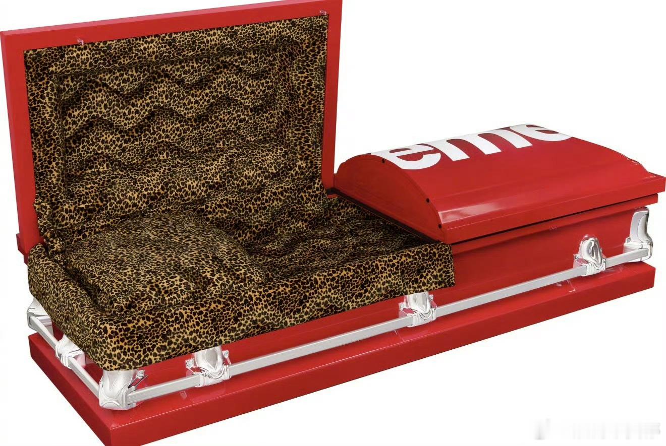 谁不想躺在supreme的豹纹内胆棺材里告别这个世界呢Supreme棺材