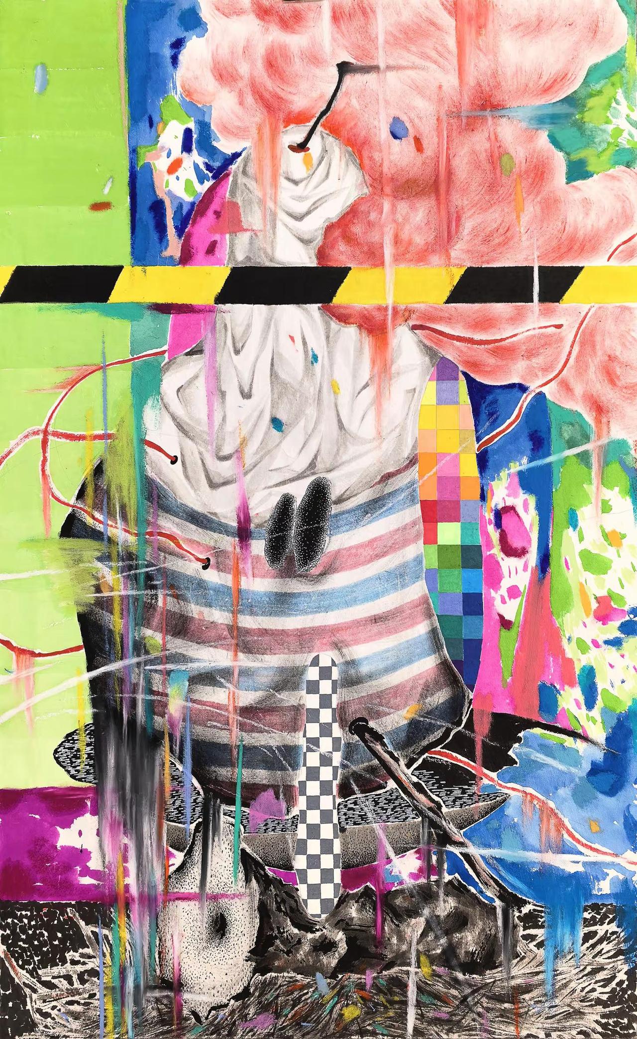 卢守辉作品《盘中的梨》盘中的梨，皮纸综合材料，97×58cm，2026。艺术 艺