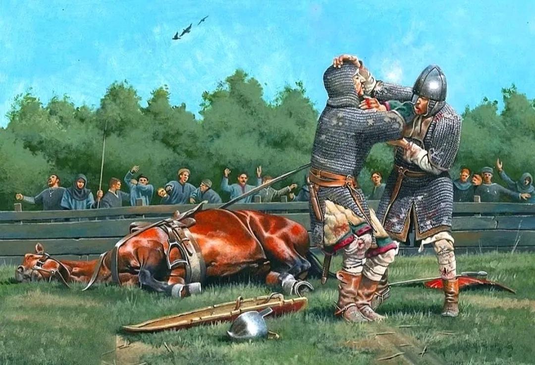 在欧洲中世纪，决斗是司法裁决手段之一，如果找不到证据，法庭会让原告和被告决斗，赢