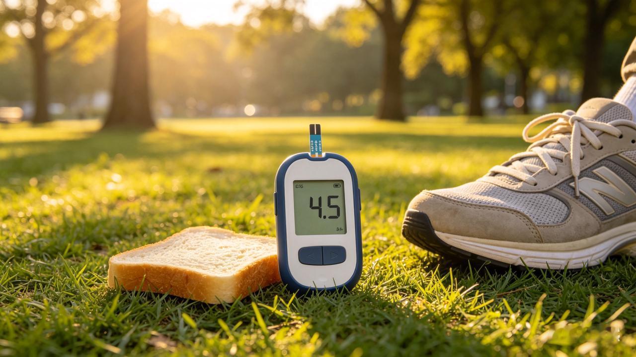 血糖稳在4.5就去晨练？真别大意，低血糖说来就来
 
早上起来测血糖，一晚上都稳