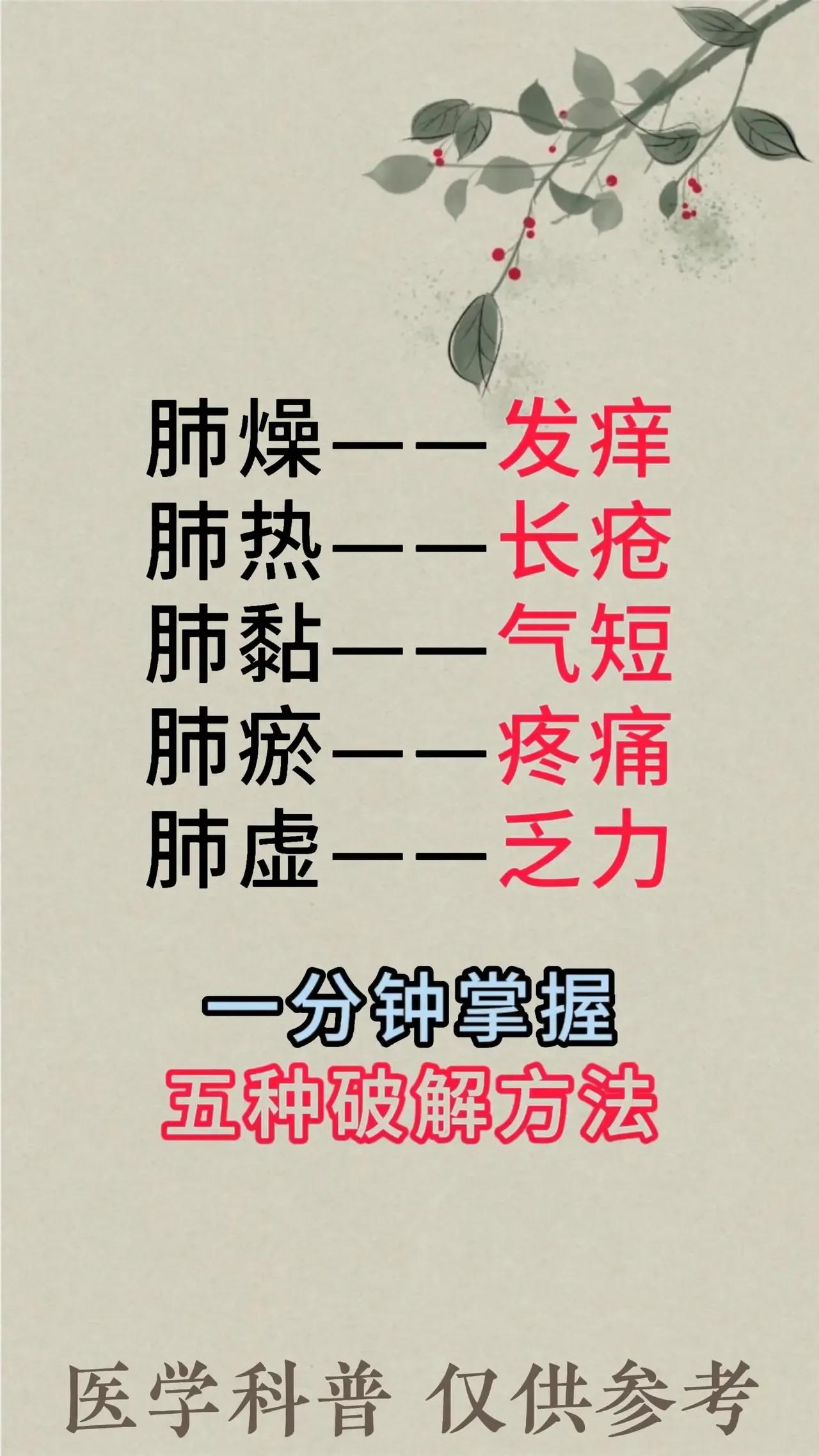 肺部不适怎么办？别着急，今天就来教你五种破解方法，让你一分钟掌握！

1.首先，