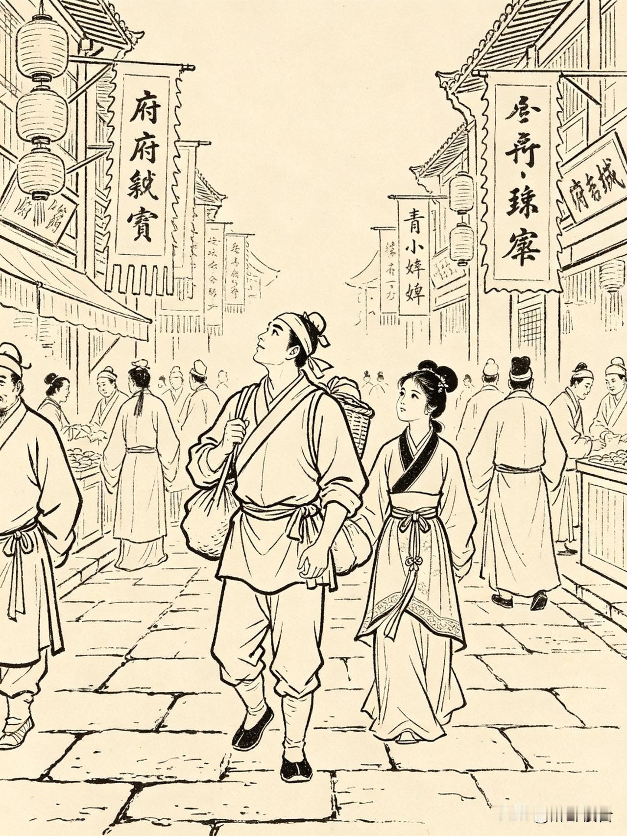 《好大胆》进城
第二日天没亮，两人一狐就上了路。
白衣女子临行前，把自己化做一个