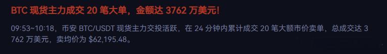 跌的大户都急了，忍不住在63砸了。当然也有守在6万附近的多头抄底的。
