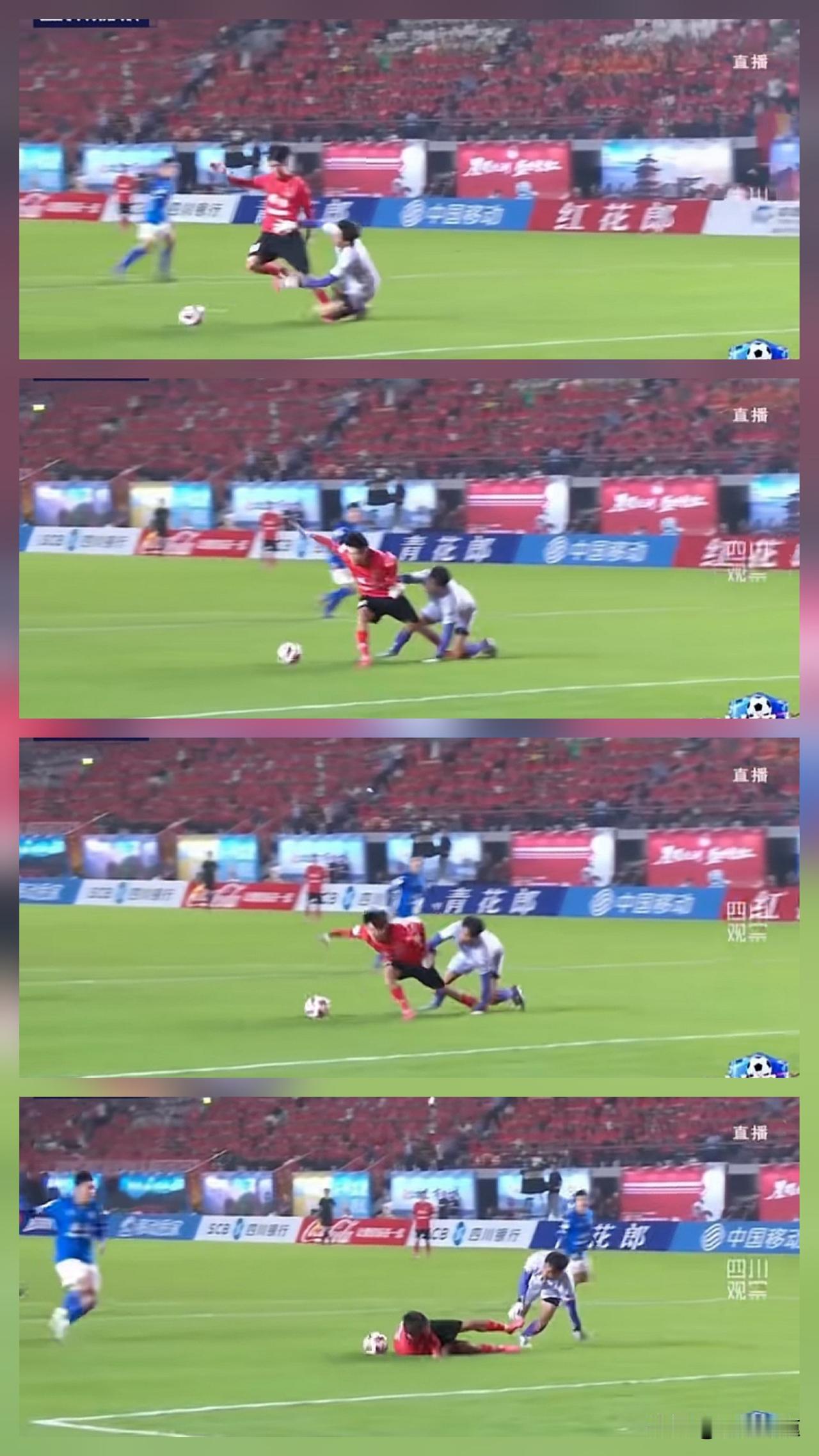10月7日，四川城市足球联赛川北赛区绵阳队主场迎战德阳，上半场绵阳队员单刀球突破